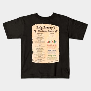 Big Betty's Menu Kids T-Shirt